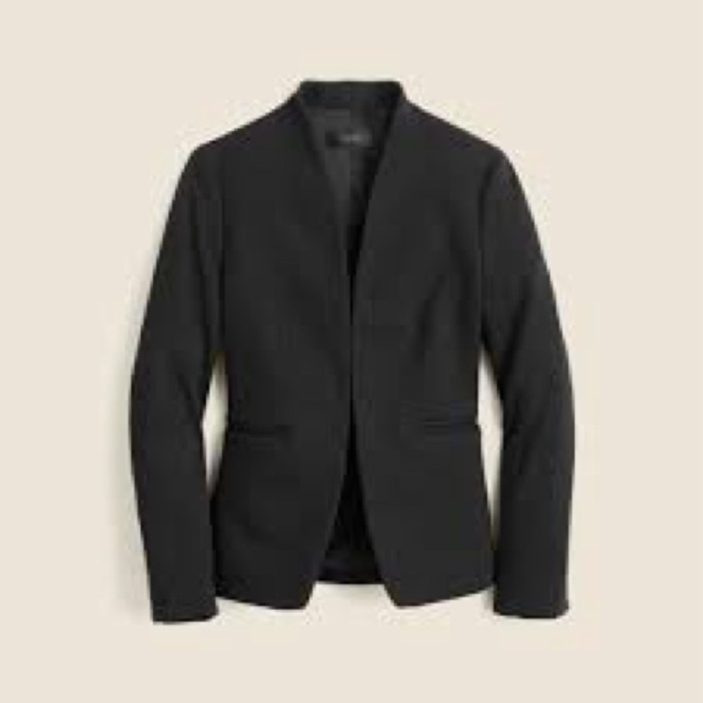 J crew collarless blazer women 16, NWOT